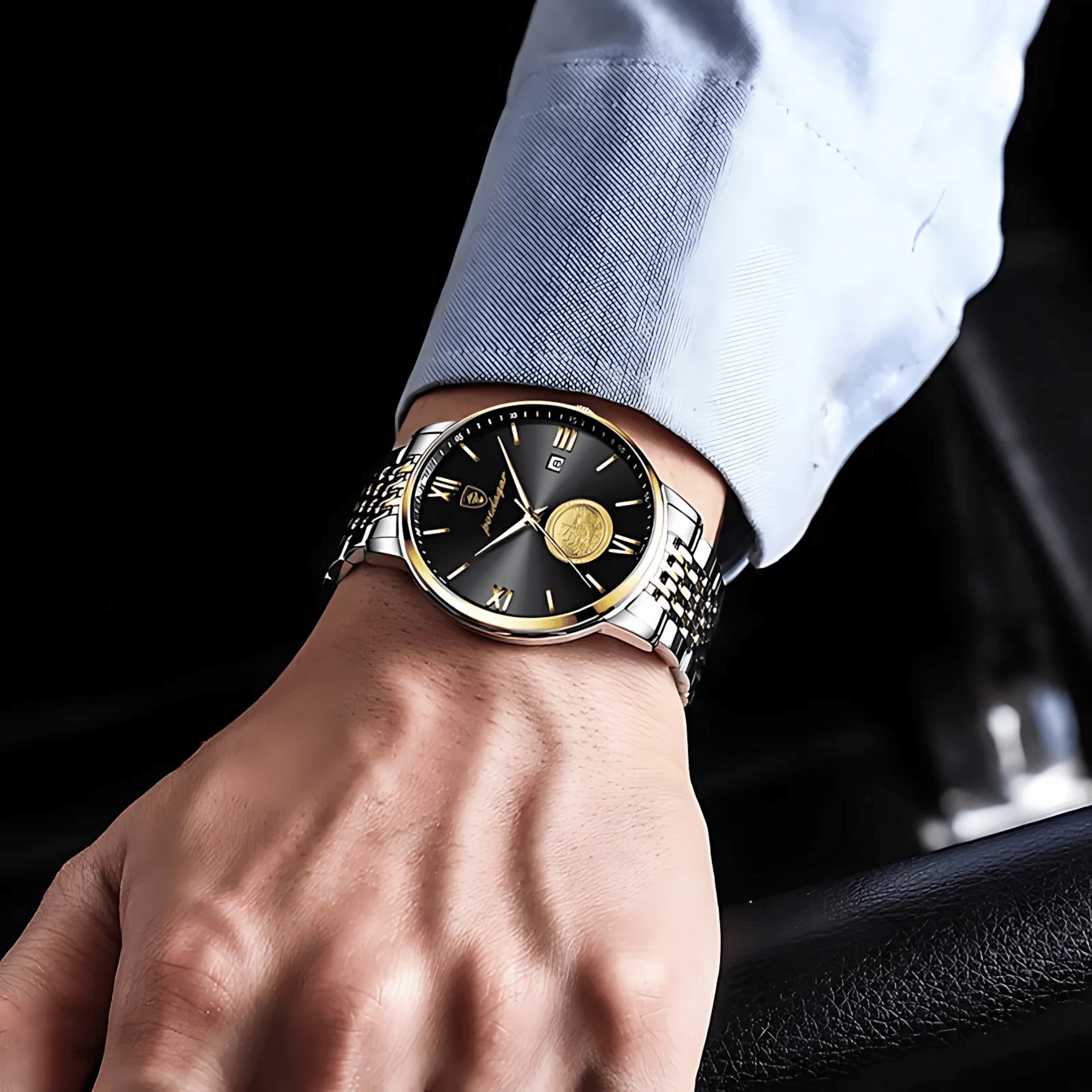 Fortuna Elegant Stainless Steel Quartz Men’s Watch