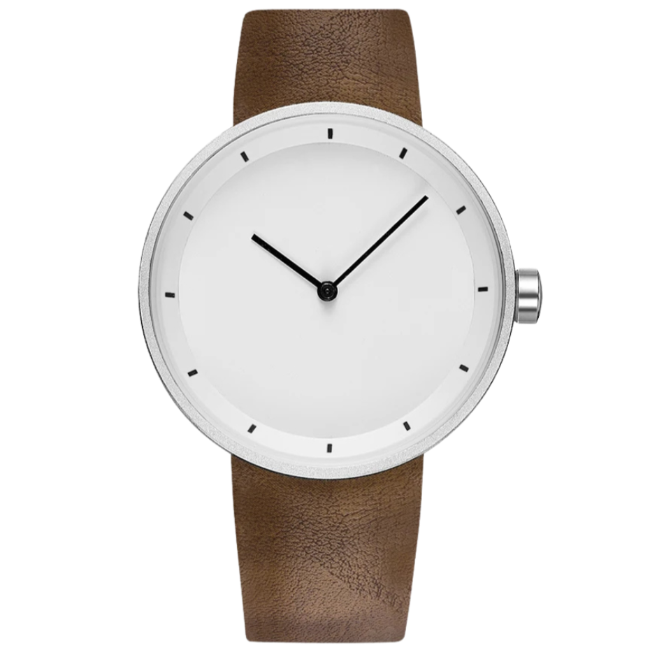 Classic Minimalist Men’s Watch with Leather Strap