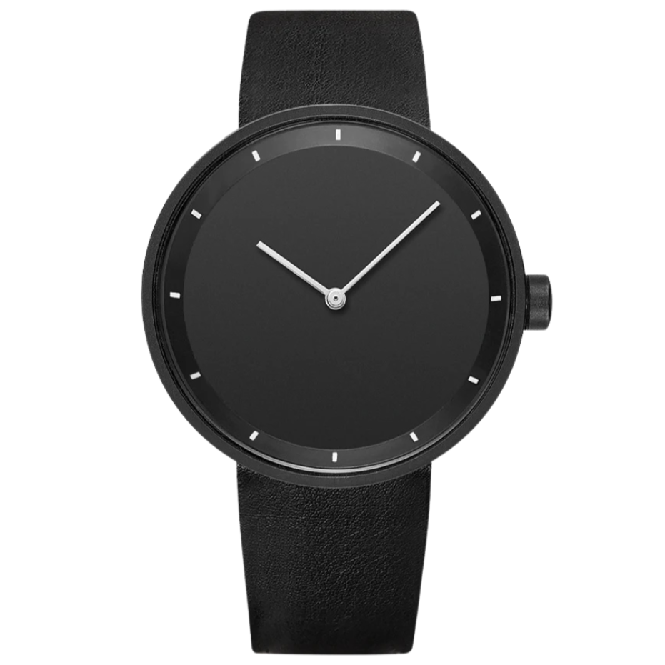 Classic Minimalist Men’s Watch with Leather Strap