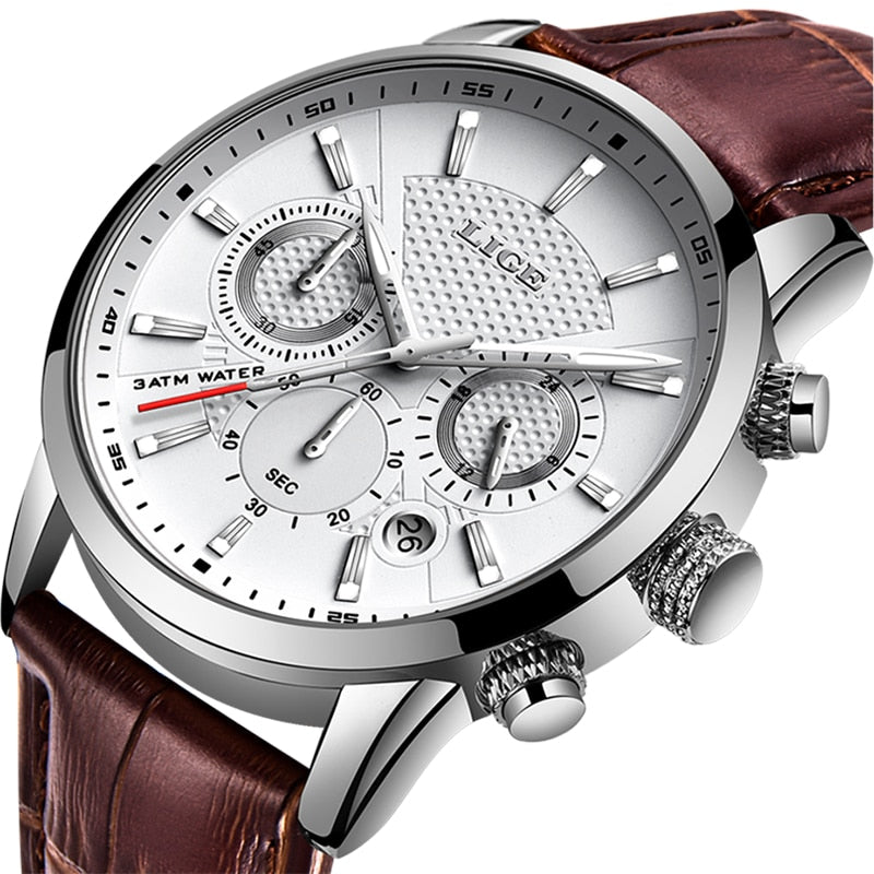 MP027 Premium Men’s Watch with Leather Strap
