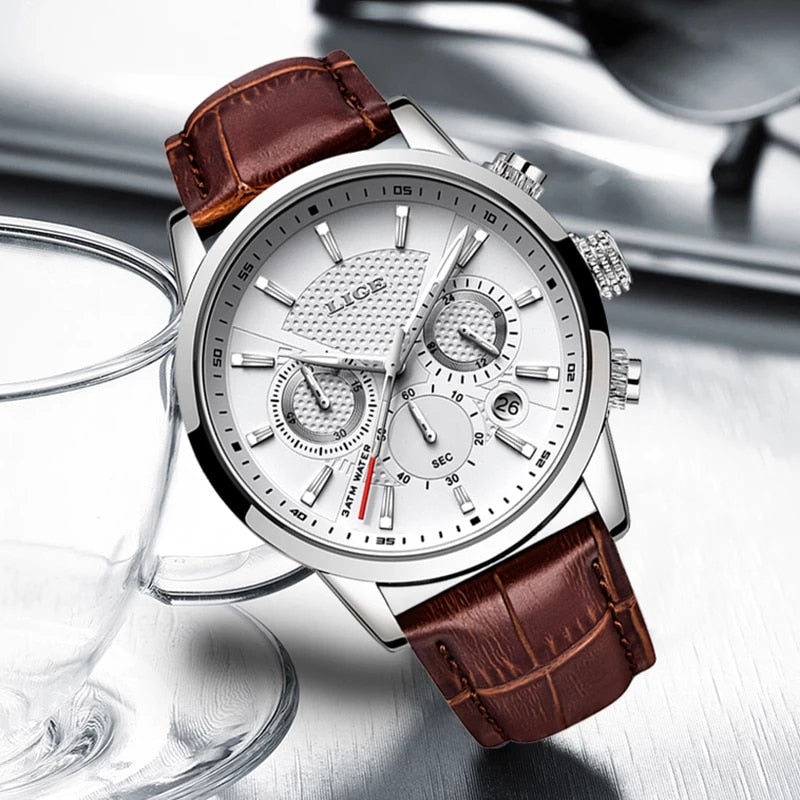 MP027 Premium Men’s Watch with Leather Strap