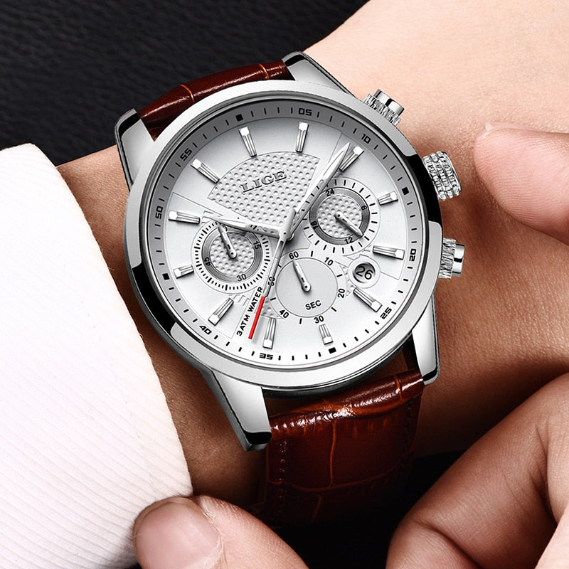 MP027 Premium Men’s Watch with Leather Strap