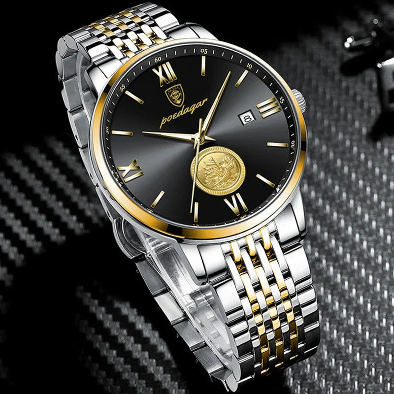 Fortuna Elegant Stainless Steel Quartz Men’s Watch