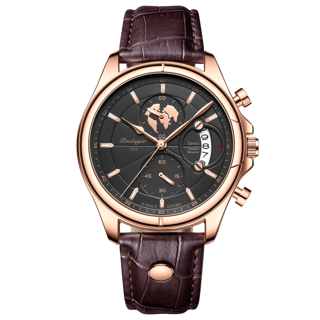 Swiss Men’s Leather Watch